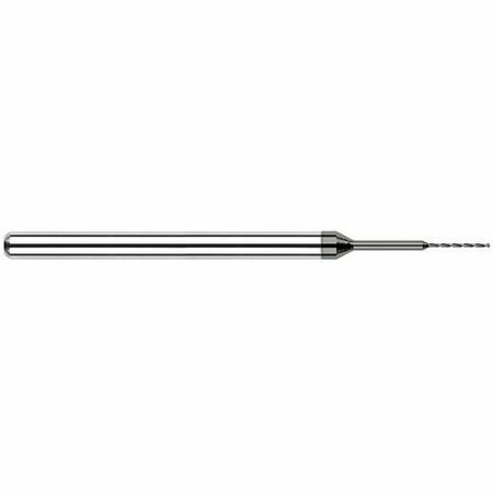 HARVEY TOOL 0.0180 in. Drill dia x 0.2700 in. Flute Length Carbide Drill, 2 Flutes, Amorphous diamond Coated 20180-C4